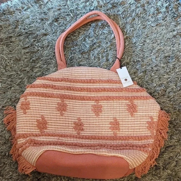 Shade & Shore Bags Straw Fringe Tote Handbag Shade & Shore - Picture 2 of 7